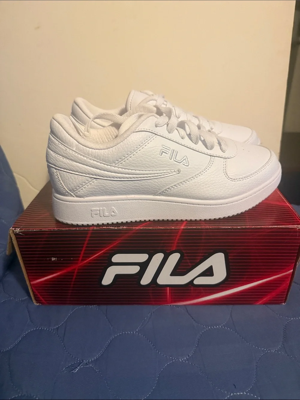 Fila All-White Low Top Trainers